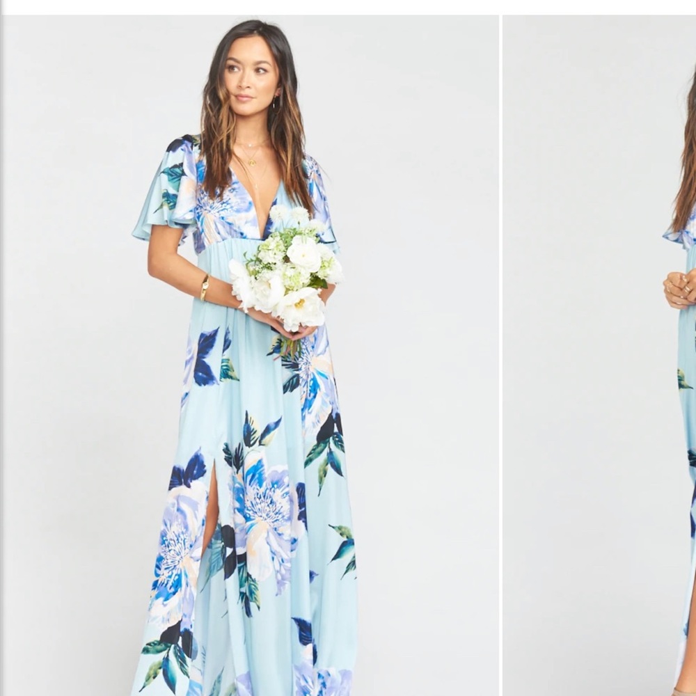 Show me your mumu mint to be floral Faye dress XS